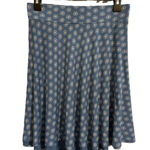 Loft Blue Print XS Skirt- Pull On Style